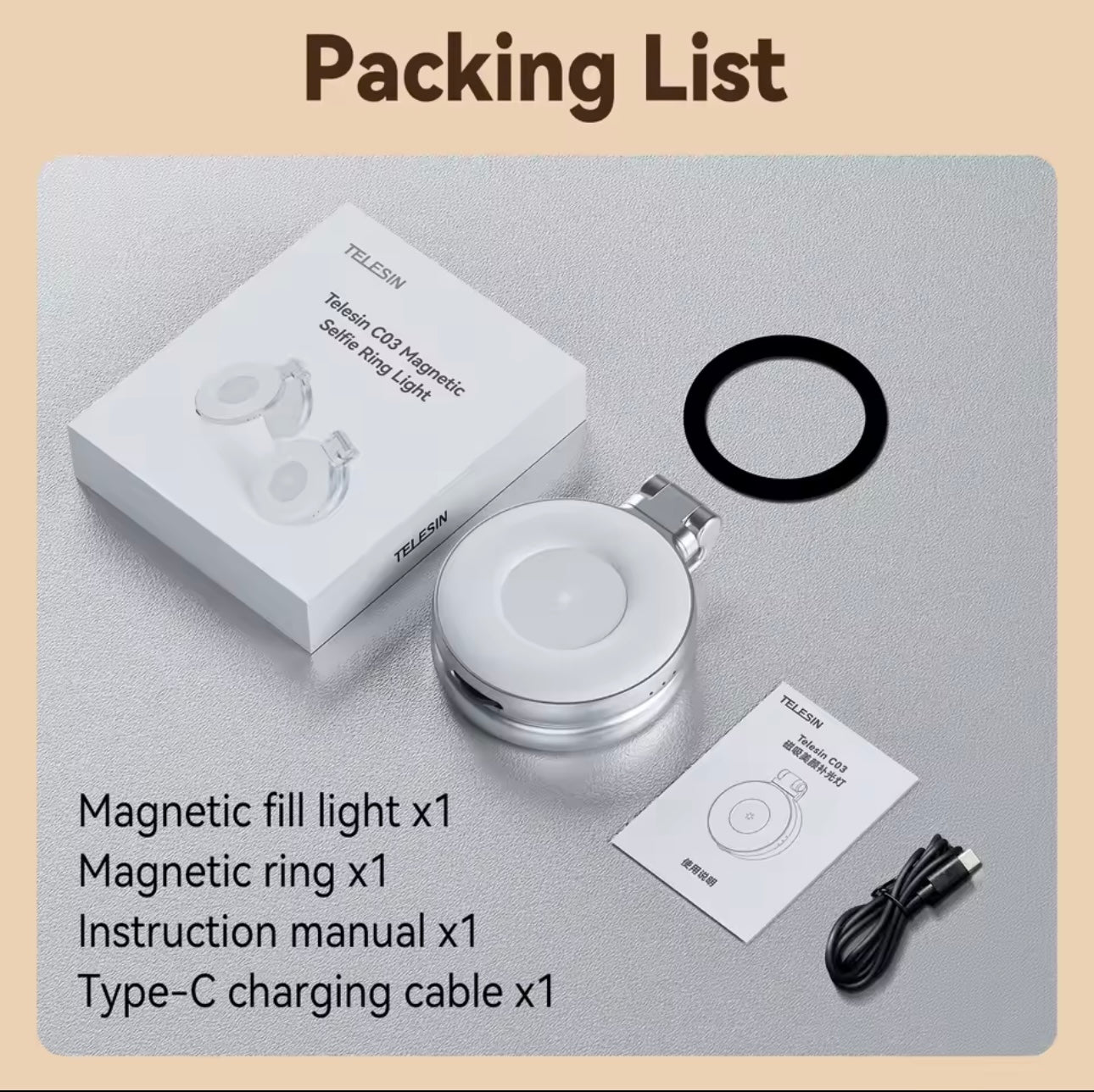 Magnetic Selfie Ring Light